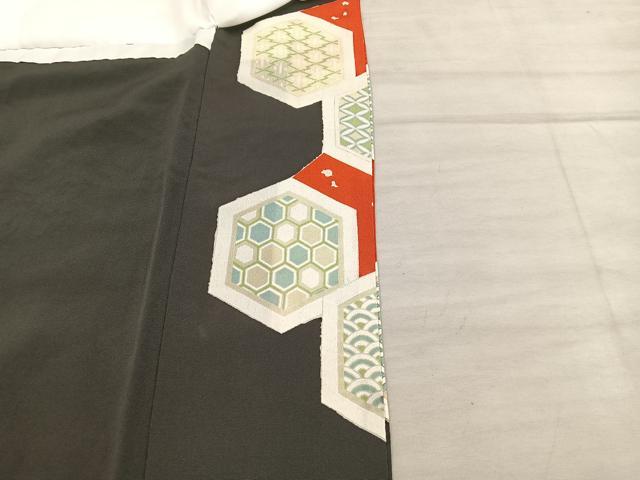平和屋着物■豪華黒留袖 駒刺繍 亀甲牡丹花文 金彩 正絹 逸品 BAAX5044mz