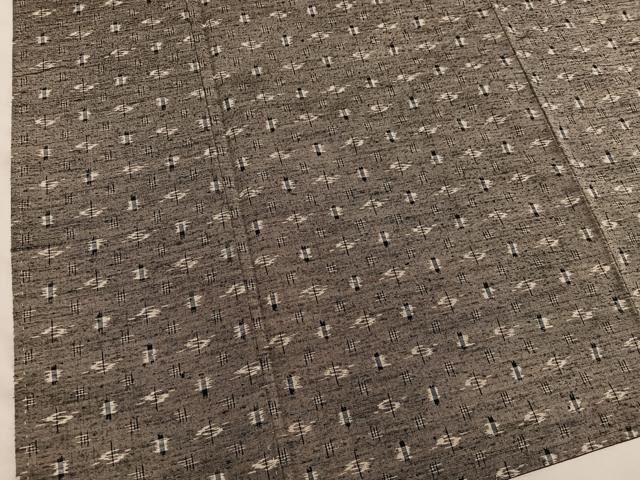 平和屋着物■上質な紬 絣文様 正絹 逸品 BAAX5046mz