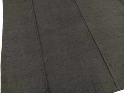 平和屋着物■男性 紬 黒色 正絹 逸品 BAAX5053mz