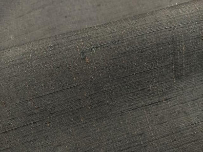 平和屋着物■男性 紬 黒色 正絹 逸品 BAAX5053mz