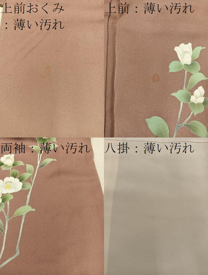 平和屋着物■訪問着 枝椿 暈し染め 金彩 正絹 逸品 BAAX5058mz