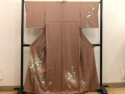 平和屋着物■訪問着 枝椿 暈し染め 金彩 正絹 逸品 BAAX5058mz