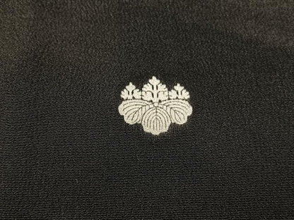 平和屋着物■豪華黒留袖 刺繍 松花文 金彩 正絹 逸品 BAAX5059mz