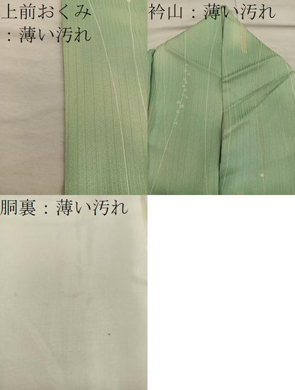 平和屋着物■上質な小紋　幾何学文様　暈し染め　正絹　逸品　BAAX5061mz
