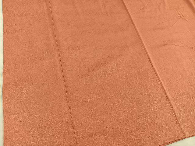 平和屋着物■上質な色無地　黄丹色　正絹　逸品　BAAX5065mz