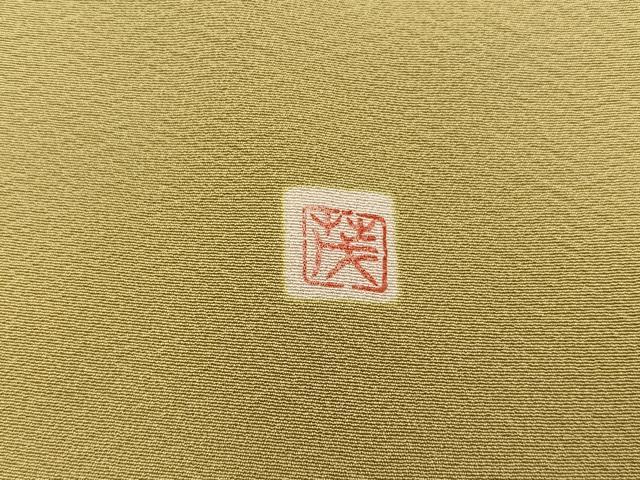 平和屋着物■上質な色無地　作家物　木蘭色　正絹　逸品　BAAX5069mz