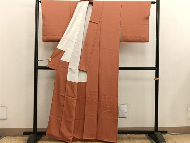平和屋着物■豪華色留袖　雲重ね結紐地紋　黄櫨染色　正絹　逸品　BAAX5074mz