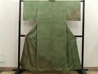 平和屋着物■上質な小紋　草花文　正絹　逸品　未使用　BAAX5090mz