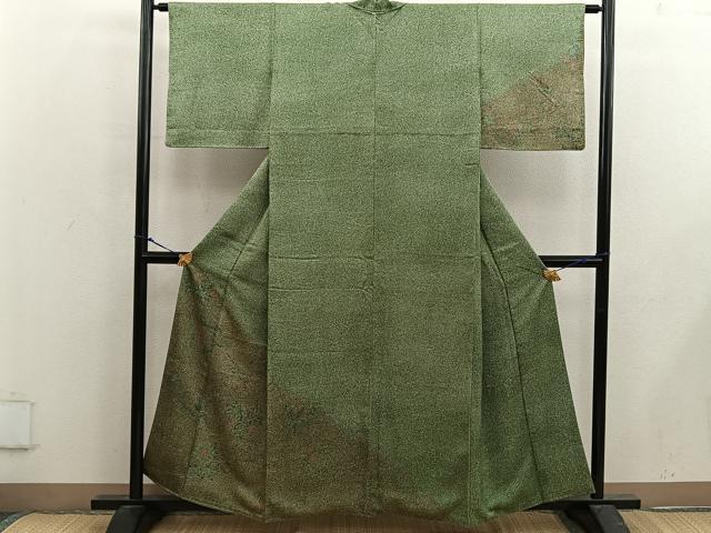 平和屋着物■上質な小紋　草花文　正絹　逸品　未使用　BAAX5090mz