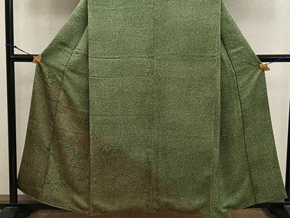 平和屋着物■上質な小紋　草花文　正絹　逸品　未使用　BAAX5090mz