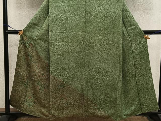 平和屋着物■上質な小紋　草花文　正絹　逸品　未使用　BAAX5090mz