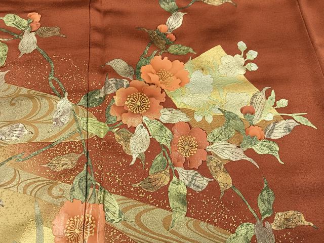 平和屋着物■訪問着　作家物　草花文　暈し染め　正絹　逸品　BAAX5092mz