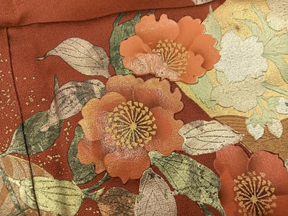 平和屋着物■訪問着　作家物　草花文　暈し染め　正絹　逸品　BAAX5092mz