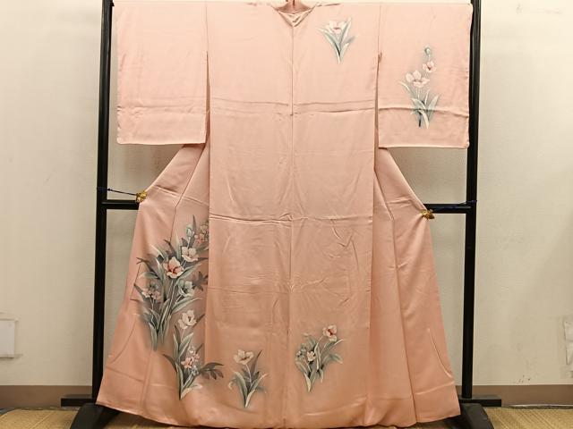 平和屋着物■訪問着　草花文　正絹　逸品　BAAX5094mz