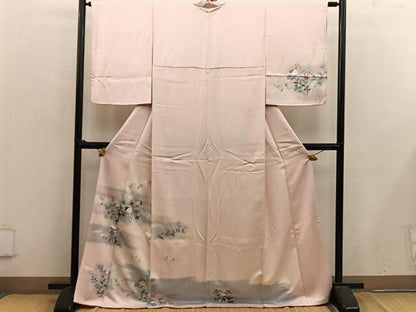 平和屋着物■訪問着　舞蝶花文　正絹　逸品　BAAX5101mz