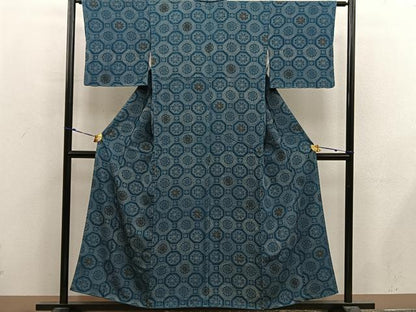 平和屋着物■上質な小紋　蜀江花文　正絹　逸品　BAAX5104mz