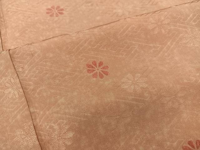 平和屋着物■上質な小紋　菊　地紋起こし　正絹　逸品　BAAX5108mz