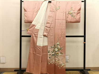 平和屋着物■訪問着　螺鈿　枝花文　暈し染め　金彩　正絹　逸品　BAAX5111mz