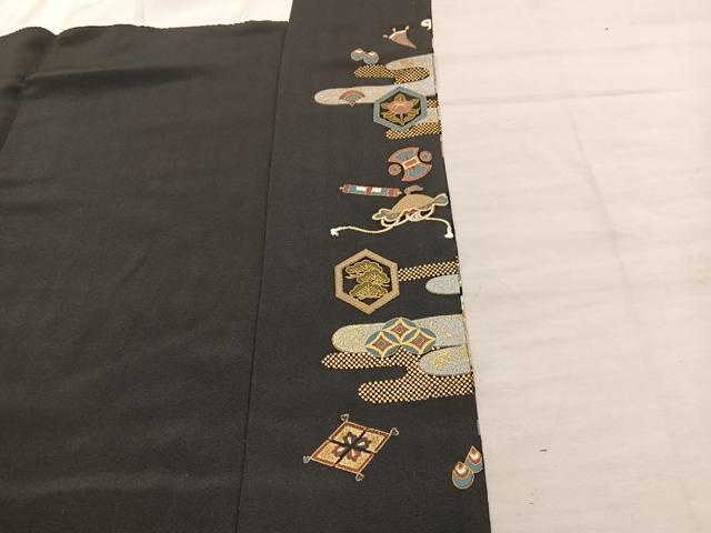 平和屋着物■豪華黒留袖　宝尽くし花車文　金彩　正絹　逸品　BAAX5115mz
