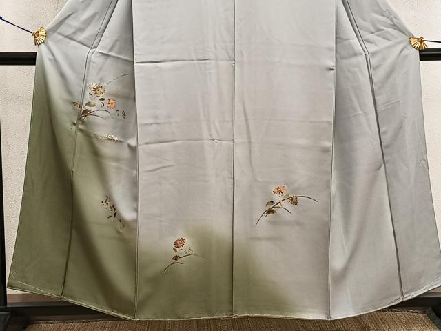 平和屋着物■訪問着　菊花文　暈し染め　金彩　正絹　逸品　未使用　BAAX5116mz