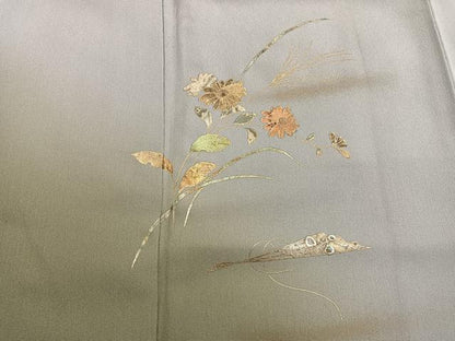 平和屋着物■訪問着　菊花文　暈し染め　金彩　正絹　逸品　未使用　BAAX5116mz