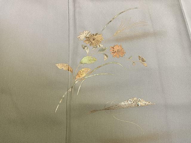 平和屋着物■訪問着　菊花文　暈し染め　金彩　正絹　逸品　未使用　BAAX5116mz