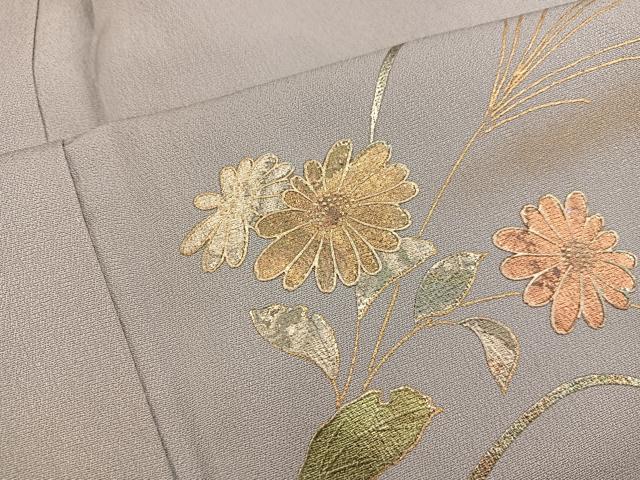 平和屋着物■訪問着　菊花文　暈し染め　金彩　正絹　逸品　未使用　BAAX5116mz