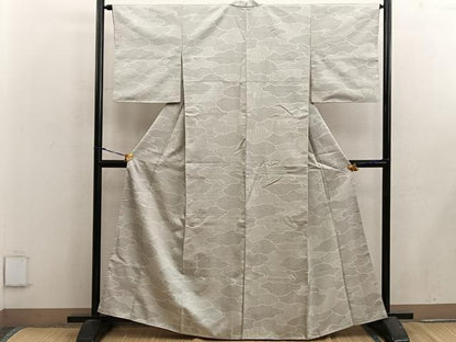 平和屋着物■上質な紬　絣文様　正絹　逸品　BAAX5118mz