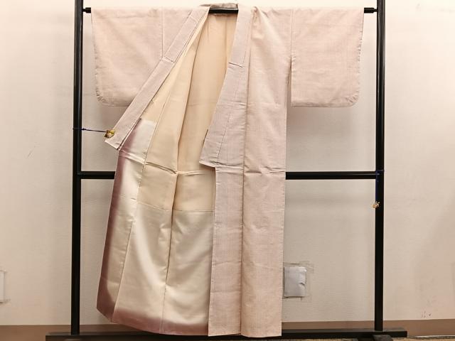 平和屋着物■上質な紬　絣文様　正絹　逸品　BAAX5127mz