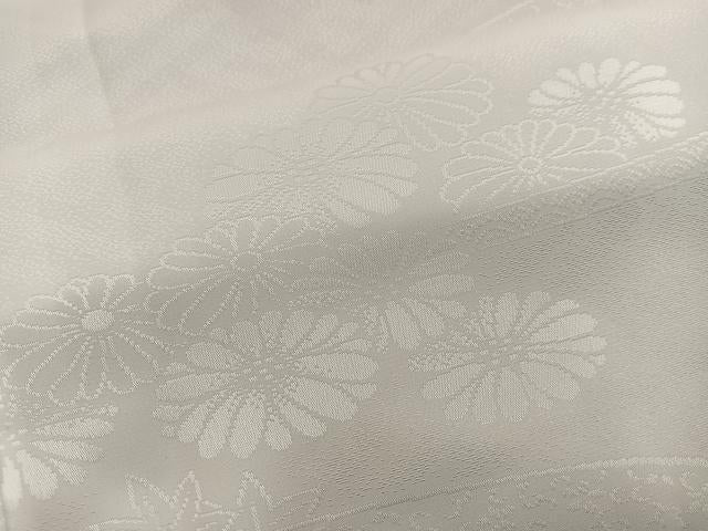 平和屋着物■長襦袢　無双仕立て　流水花地紋　白色　洗える着物　BAAX5129mz