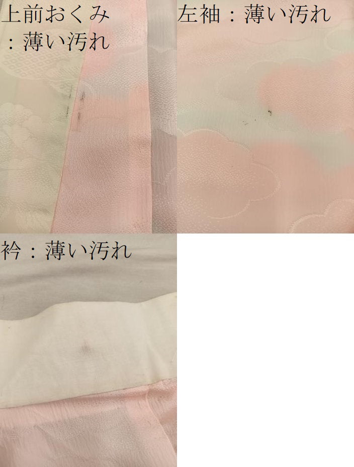 平和屋着物■長襦袢　無双仕立て　雲重ね文　暈し染め　洗える着物　BAAX5130mz