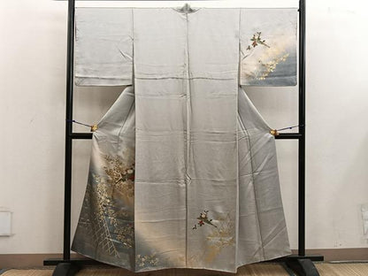 平和屋着物■訪問着　菊花文　暈し染め　金彩　正絹　逸品　BAAX5135mz