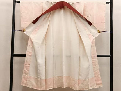 平和屋着物■長襦袢　袷　草花文　暈し染め　正絹　逸品　BAAX5136mz