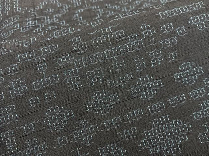 平和屋着物■結城紬　80亀甲　幾何学文様　正絹　逸品　BAAX5148mz