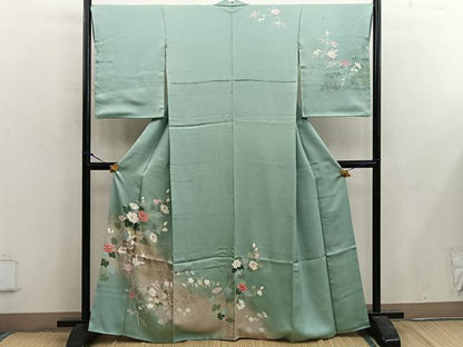 平和屋着物■訪問着　枝花文　金彩　正絹　逸品　BAAX5151mz