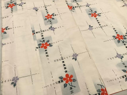 平和屋着物■上質な紬　梅花文　正絹　逸品　BAAX5155mz