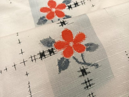平和屋着物■上質な紬　梅花文　正絹　逸品　BAAX5155mz