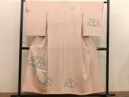 平和屋着物■訪問着　友禅　枝花文　正絹　逸品　BAAX5156mz