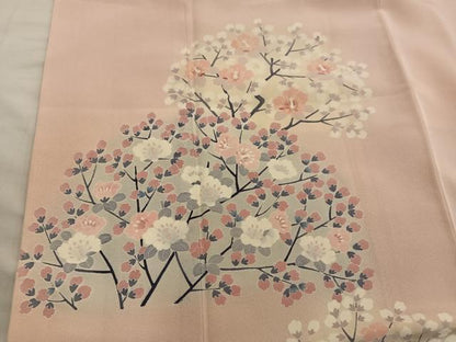 平和屋着物■訪問着　友禅　枝花文　正絹　逸品　BAAX5156mz