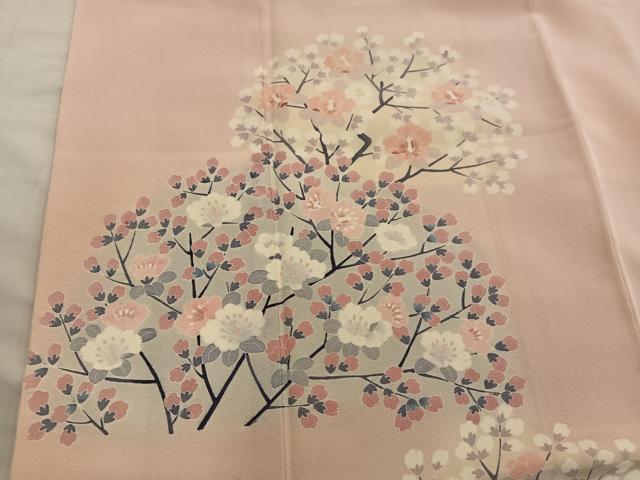平和屋着物■訪問着　友禅　枝花文　正絹　逸品　BAAX5156mz