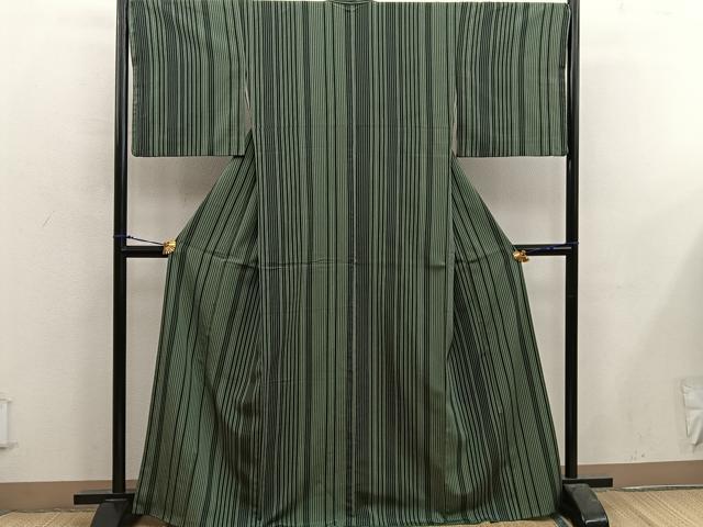 平和屋着物■上質な小紋　間道　正絹　逸品　BAAX5158mz