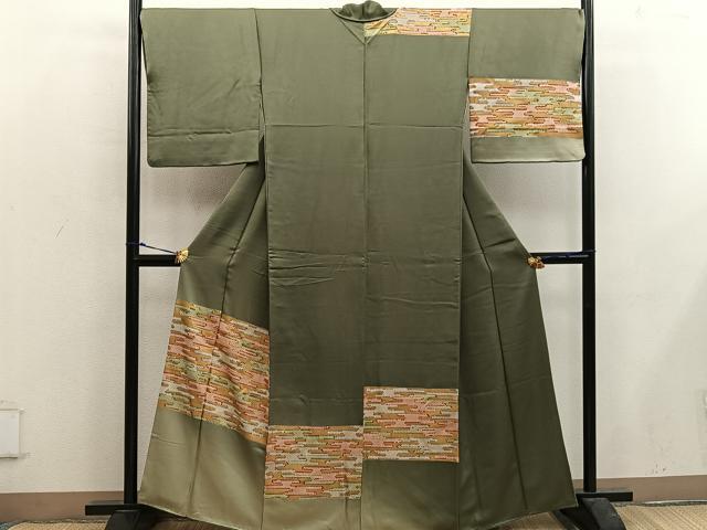 平和屋着物■訪問着　駒刺繍　エ霞文　正絹　逸品　BAAX5160mz