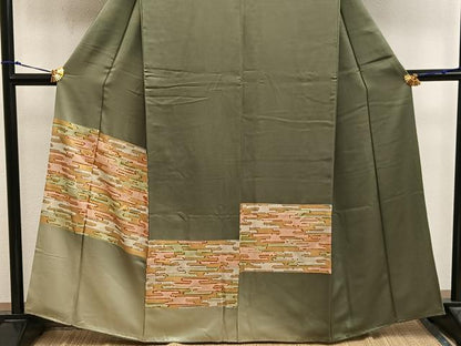 平和屋着物■訪問着　駒刺繍　エ霞文　正絹　逸品　BAAX5160mz