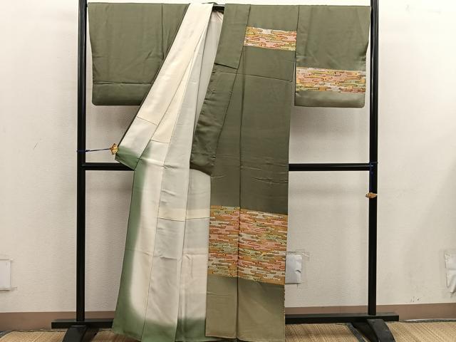 平和屋着物■訪問着　駒刺繍　エ霞文　正絹　逸品　BAAX5160mz
