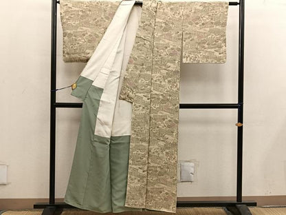 平和屋着物■上質な小紋　籬花文　正絹　逸品　BAAX5165mz