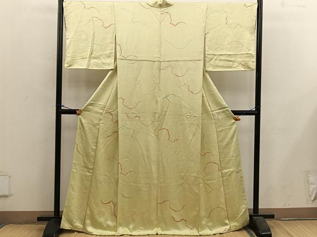 平和屋着物■上質な小紋　絞り　幾何学文様　正絹　逸品　BAAX5167mz