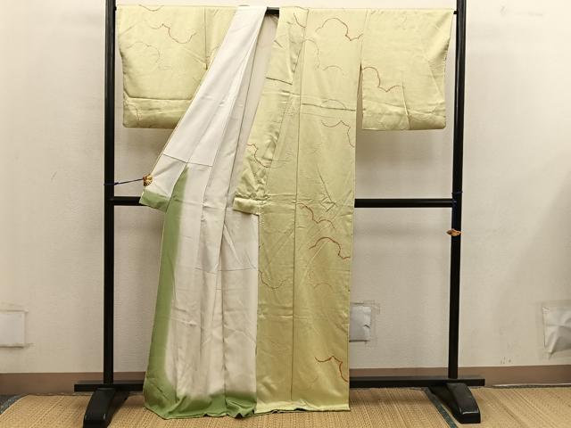 平和屋着物■上質な小紋　絞り　幾何学文様　正絹　逸品　BAAX5167mz