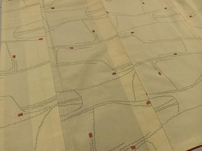 平和屋着物■上質な紬　幾何学文様　正絹　逸品　BAAX5171mz