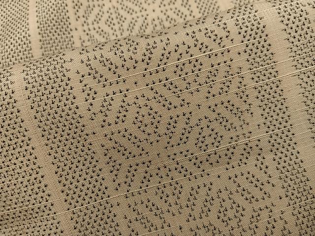平和屋着物■上質な紬　幾何学文様　大丸扱い　正絹　逸品　BAAX5174mz