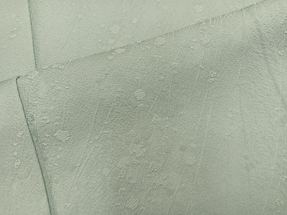 平和屋着物■上質な色無地　草葉地紋　水浅葱色　正絹　逸品　未使用　BAAX5184mz